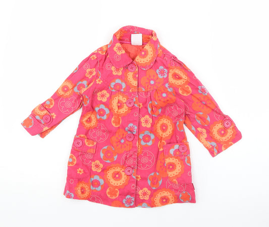 Pumpkin Patch Girls Pink Floral  Jacket  Size 2 Years