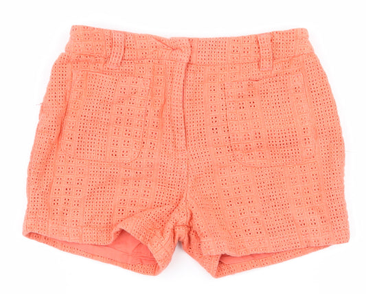 NEXT Girls Pink  100% Cotton Chino Shorts Size 7 Years  Regular Zip