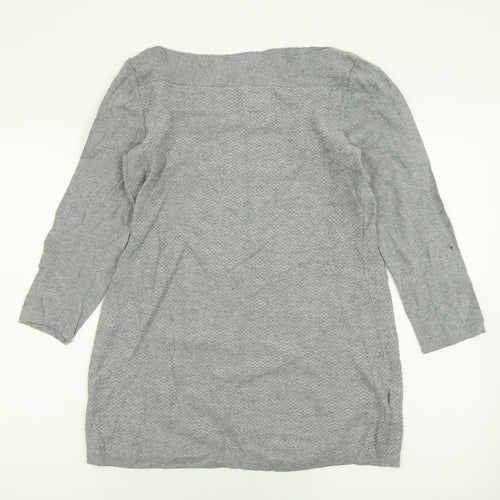 NXT Womens Grey Boat Neck  Cotton Pullover Jumper Size 12