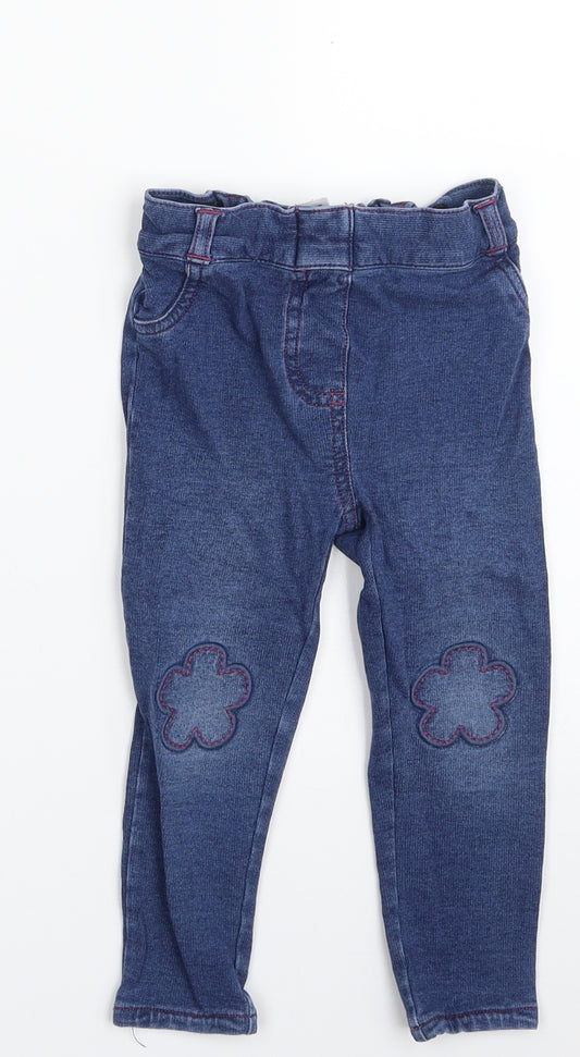 Dunnes Stores Girls Blue  Cotton Jegging Jeans Size 2-3 Years  Slim