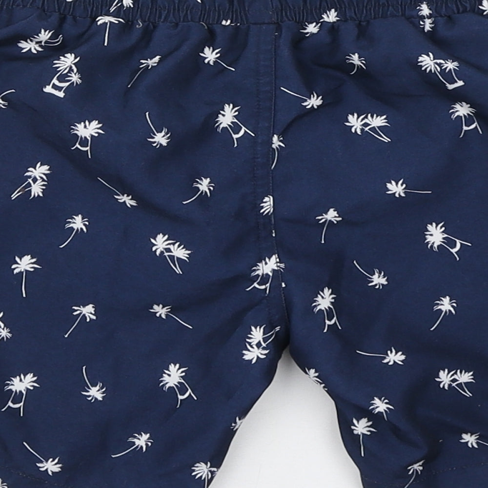 Primark Boys Blue Geometric Polyester Sweat Shorts Size 6-7 Years  Regular Tie - Swim Trunks