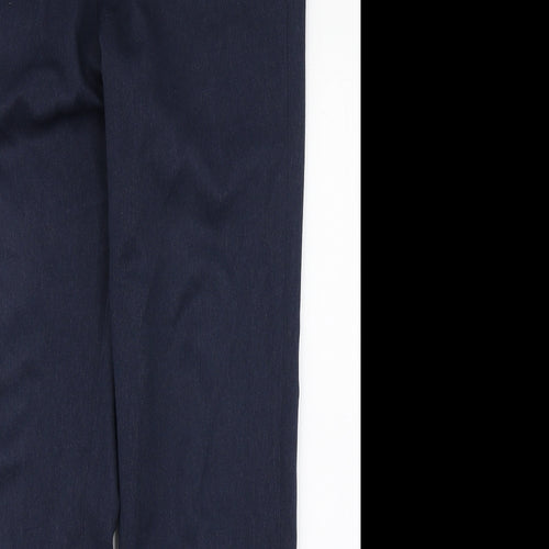 Matalan Mens Blue  Polyester Trousers  Size 32 in L31 in Regular Zip