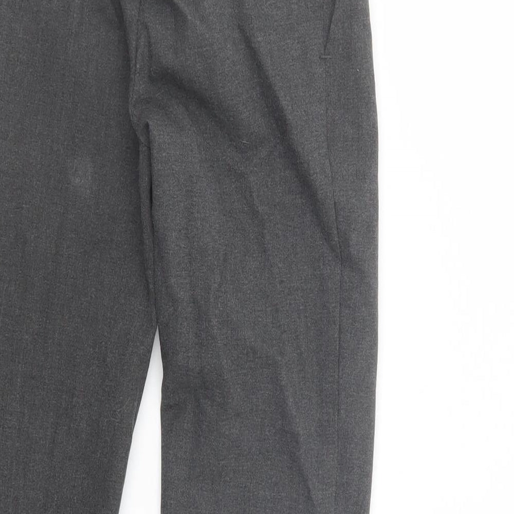 Marks and Spencer Boys Grey  Polyester Dress Pants Trousers Size 8-9 Years  Regular Button - School Wear