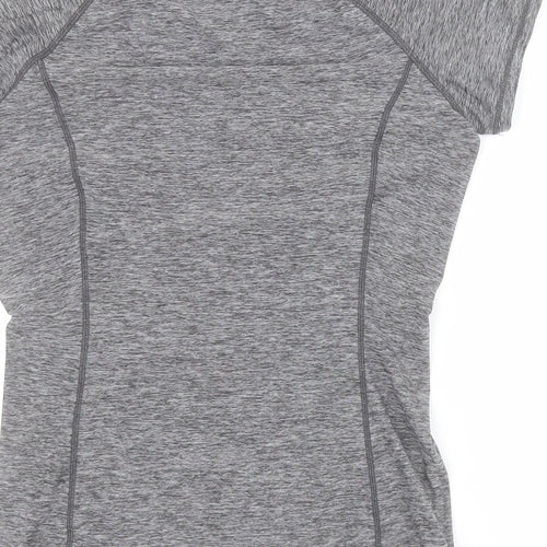 HEAD Womens Grey  Polyester Basic T-Shirt Size S Round Neck Pullover