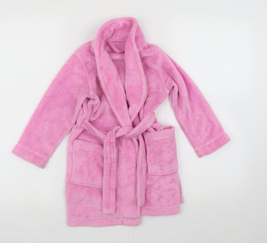 Cherokee Girls Pink Solid Polyester Cami Robe Size 2-3 Years  Tie - Belt included