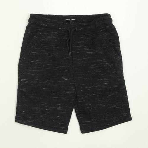 Primark Boys Black  Cotton Sweat Shorts Size 5-6 Years  Regular Tie