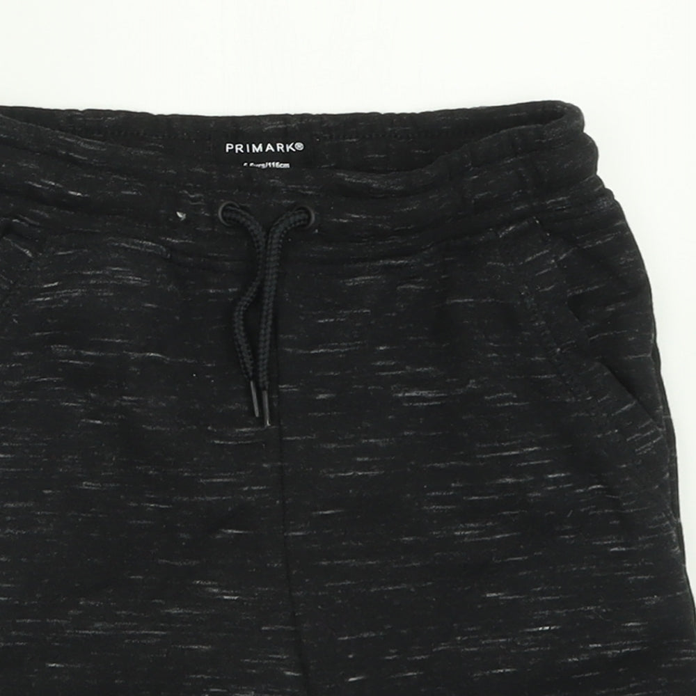 Primark Boys Black  Cotton Sweat Shorts Size 5-6 Years  Regular Tie