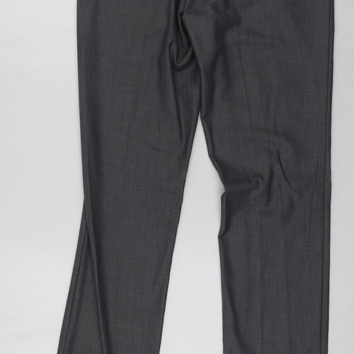Cedar Wood State Mens Grey  Polyester Trousers  Size 32 L29 in Regular Button