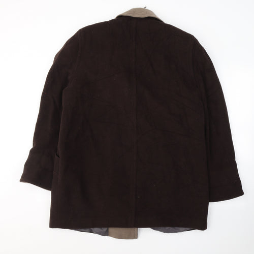 Astraka Womens Brown   Pea Coat Coat Size 16  Button