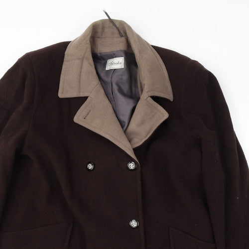 Astraka Womens Brown   Pea Coat Coat Size 16  Button