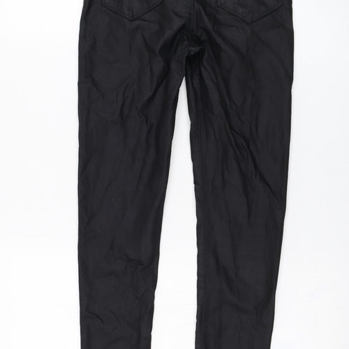 River Island Girls Black  Cotton Jegging Trousers Size 11 Years  Regular Zip