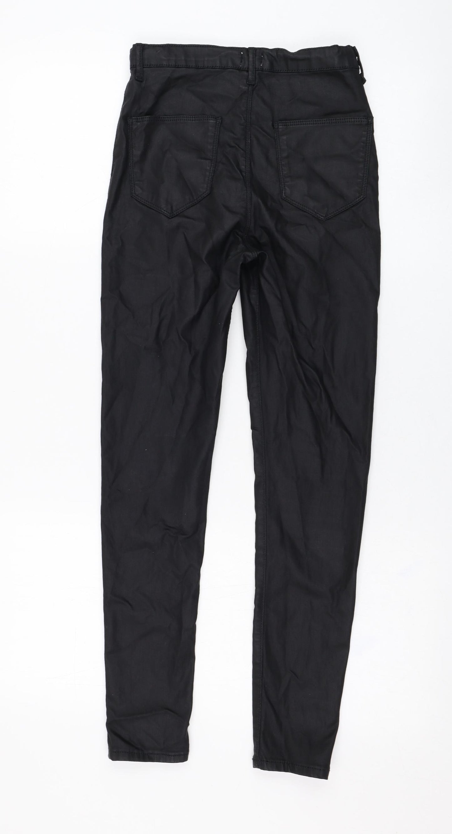 River Island Girls Black  Cotton Jegging Trousers Size 11 Years  Regular Zip
