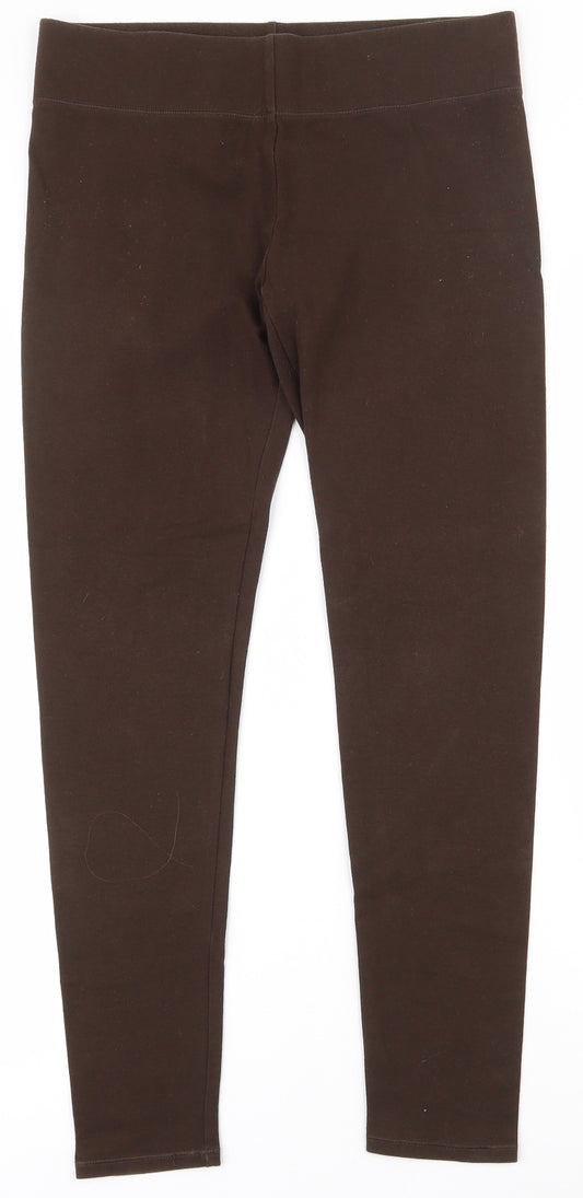 Mixit Womens Brown  Cotton Jogger Leggings Size S L26 in
