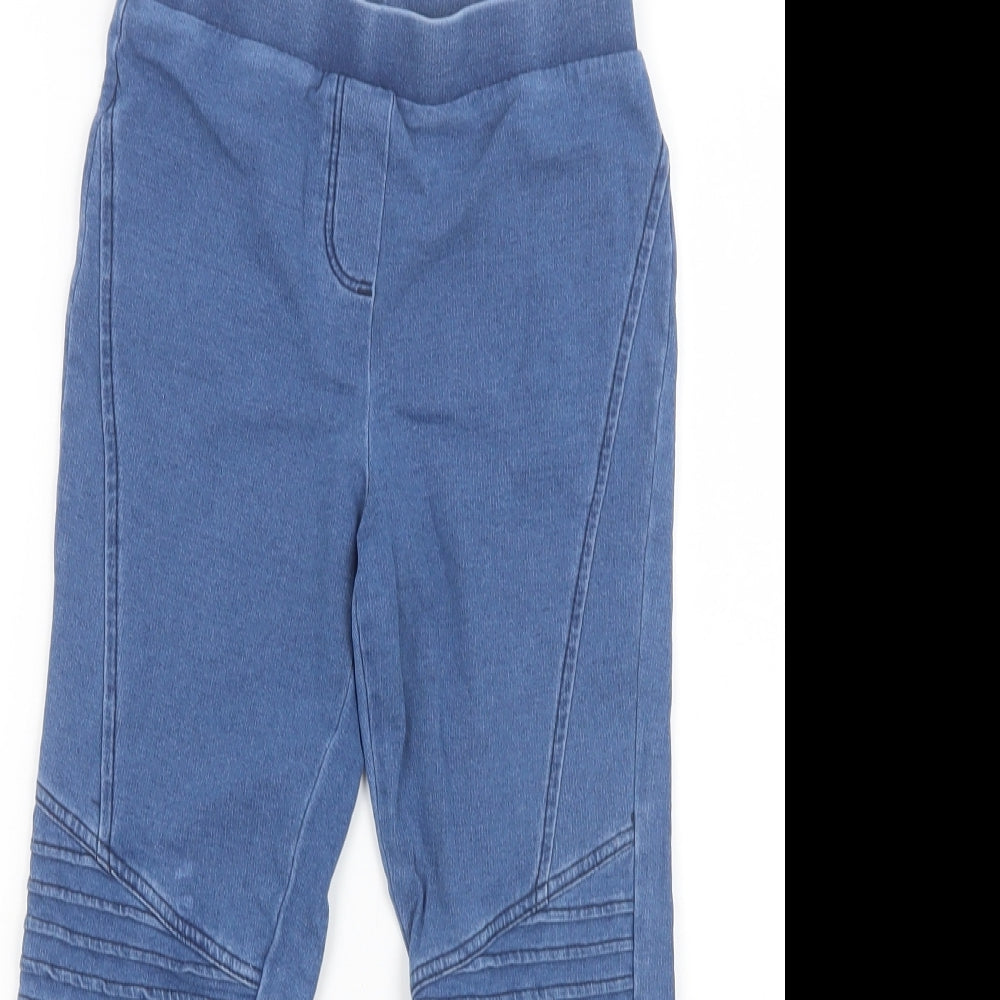 Matalan Girls Blue  Cotton Jegging Trousers Size 8 Years  Regular  - Leggings