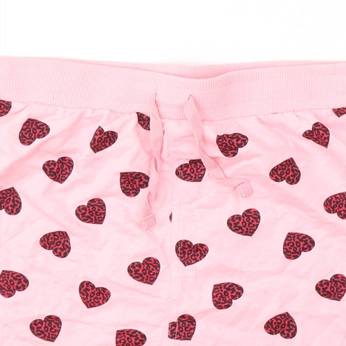 Studio Girls Pink Geometric Cotton Skater Skirt Size 10-11 Years  Regular Pull On - heart print