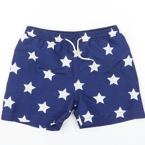Hello Summer Boys Blue Geometric Polyester Bermuda Shorts Size 5-6 Years  Regular Drawstring - Swim Shorts