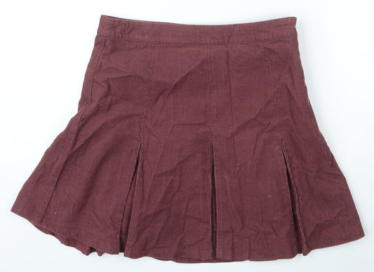 NEXT Girls Purple  Cotton Skater Skirt Size 11 Years  Regular Zip
