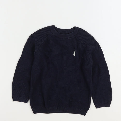 NEXT Boys Blue Crew Neck  100% Cotton Pullover Jumper Size 5 Years  Pullover