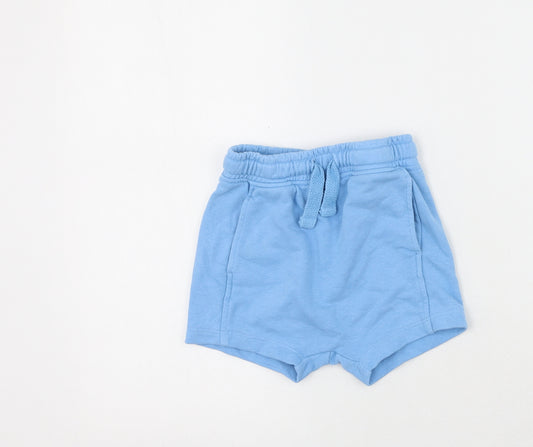 George Boys Blue  Polyester Sweat Shorts Size 2-3 Years  Regular