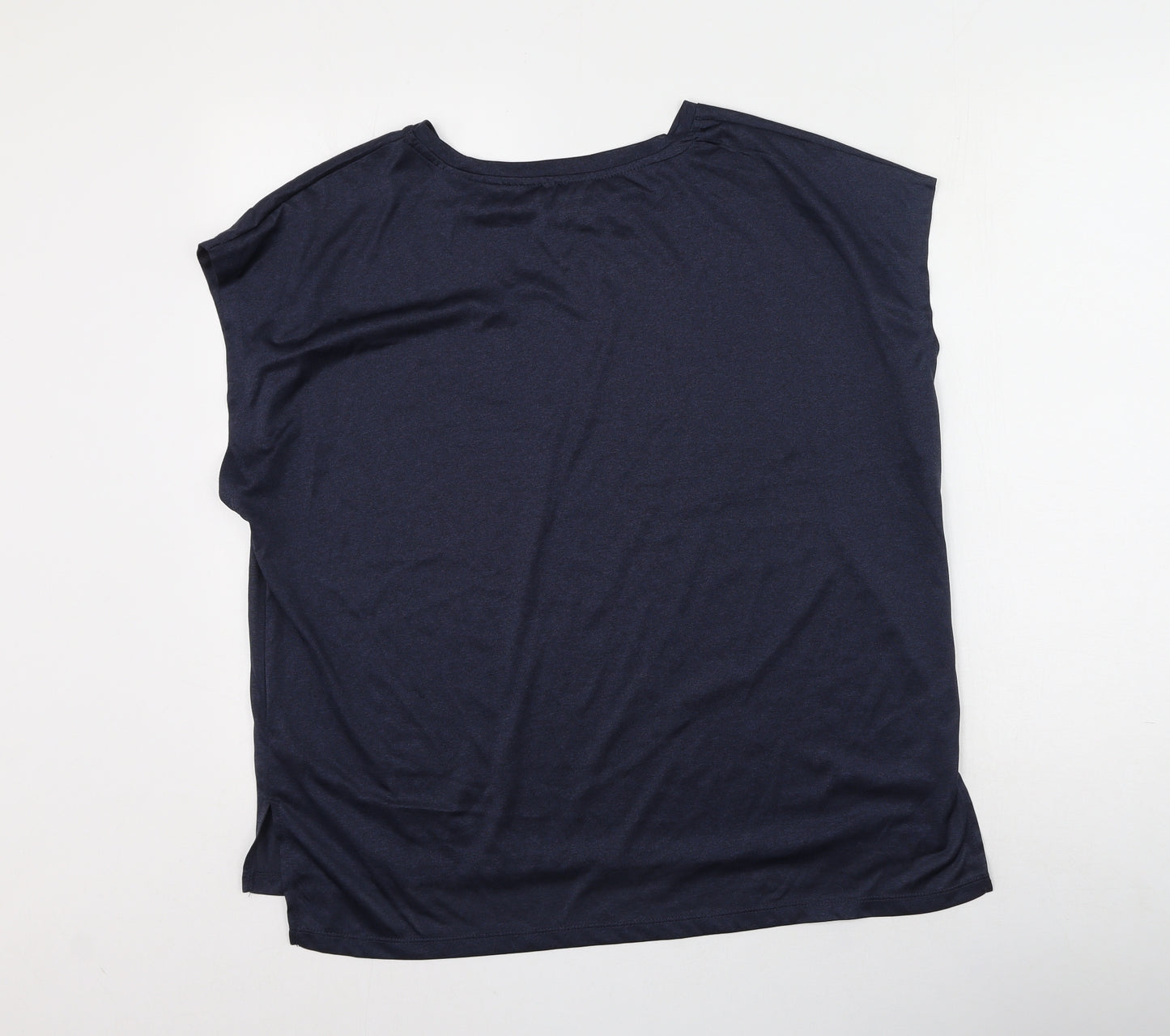 Dunnes Stores Womens Blue  Polyester Basic Tank Size L Round Neck