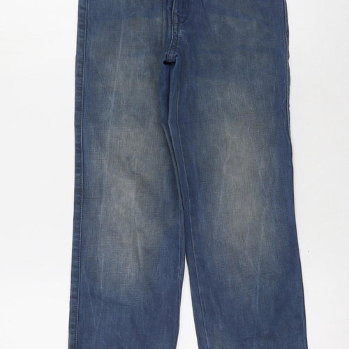 Marks and Spencer Girls Blue  Cotton Straight Jeans Size 9 Years  Regular