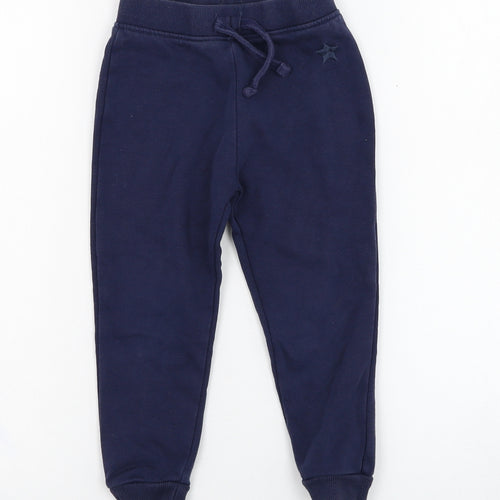 Dunnes Stores Boys Blue  Cotton Jogger Trousers Size 2-3 Years  Regular Pullover
