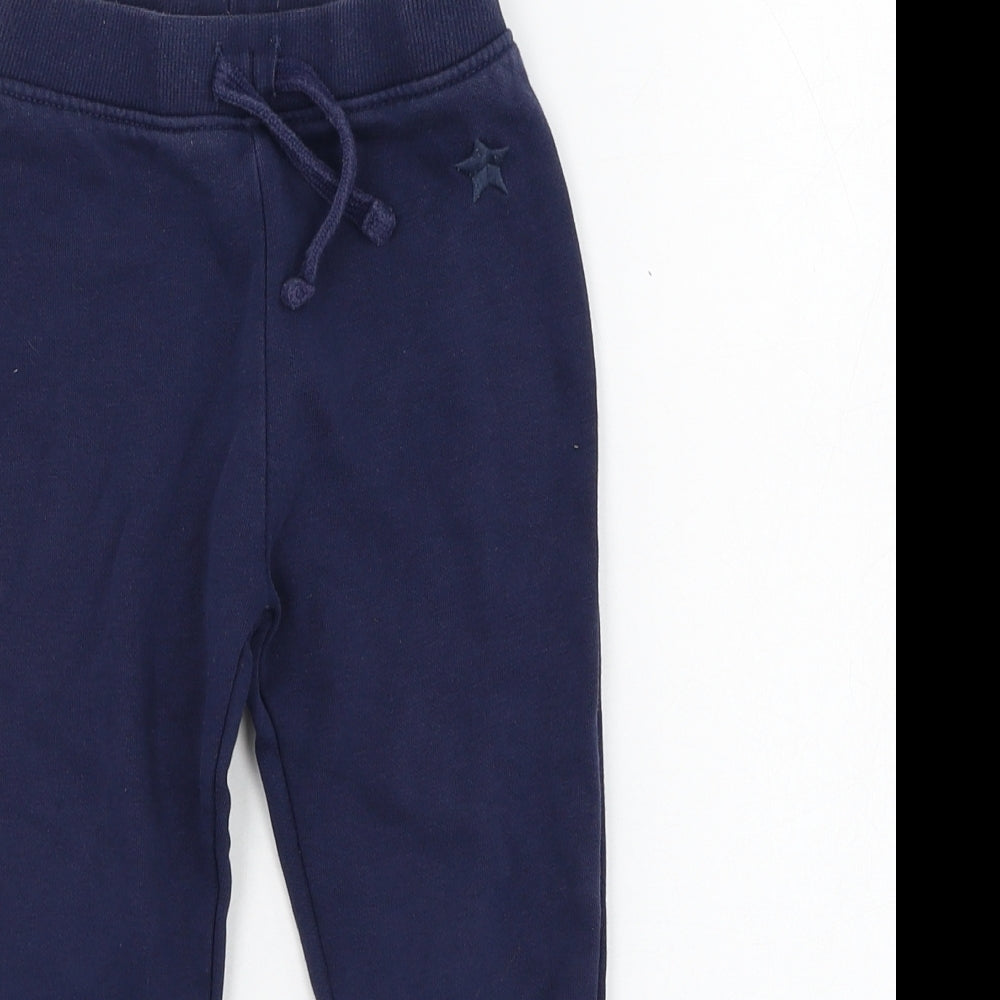 Dunnes Stores Boys Blue  Cotton Jogger Trousers Size 2-3 Years  Regular Pullover
