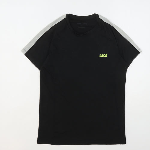 ASOS Mens Black  Polyester Basic T-Shirt Size M Round Neck
