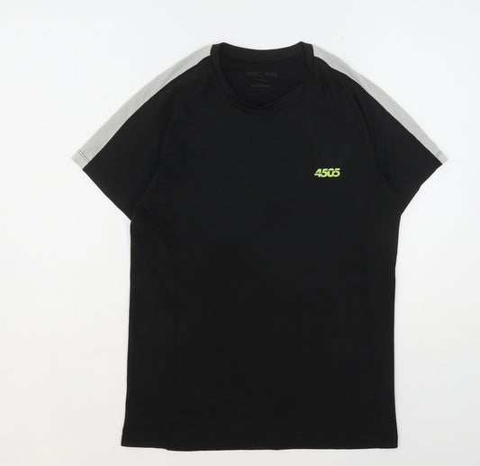 ASOS Mens Black  Polyester Basic T-Shirt Size M Round Neck