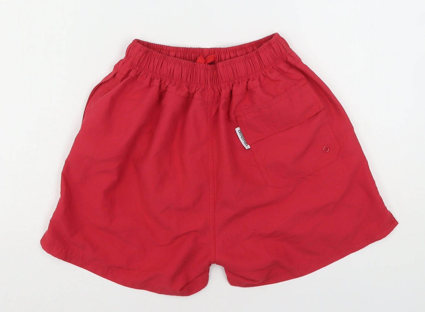 Dolphin  Mens Red  Polyester Athletic Shorts Size S  Regular  - Swim Shorts