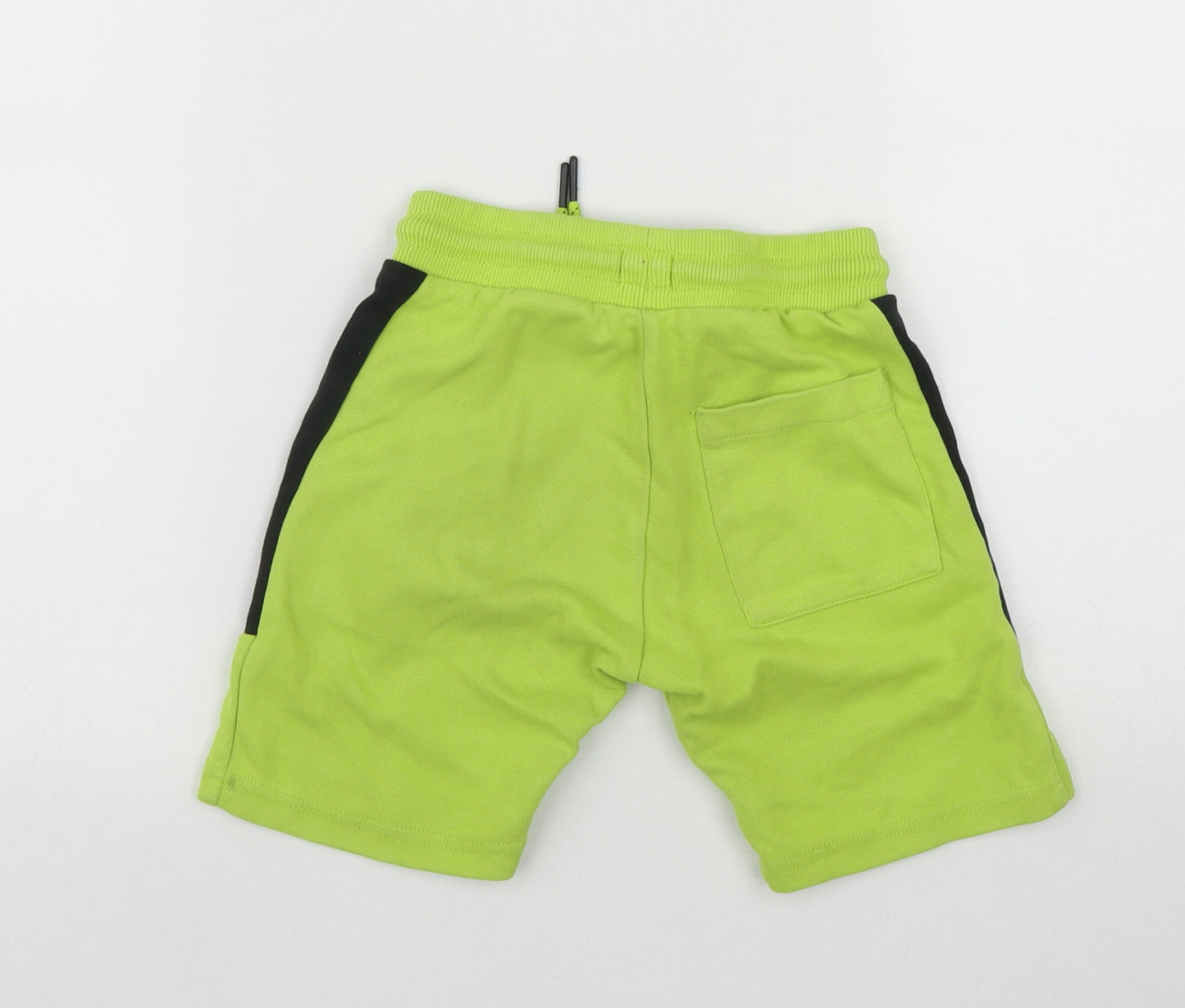 F&F Boys Green  Cotton Sweat Shorts Size 5-6 Years  Regular Drawstring