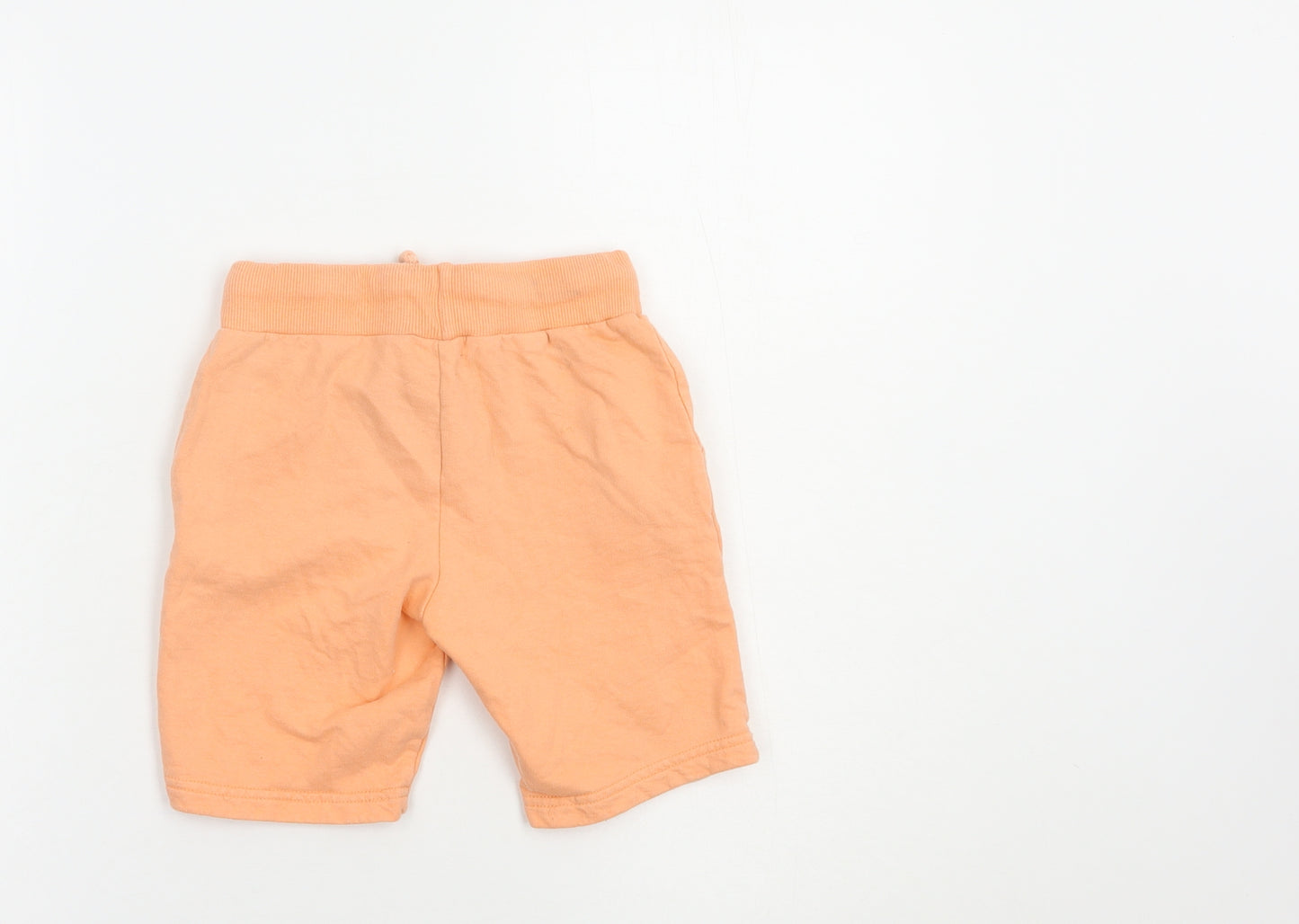 Studio Boys Orange  Cotton Sweat Shorts Size 5-6 Years  Regular Drawstring