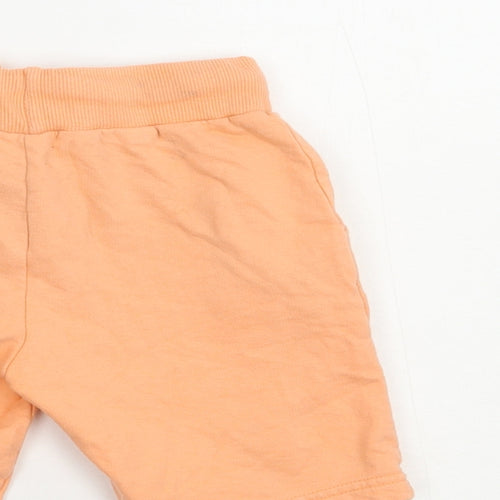 Studio Boys Orange  Cotton Sweat Shorts Size 5-6 Years  Regular Drawstring