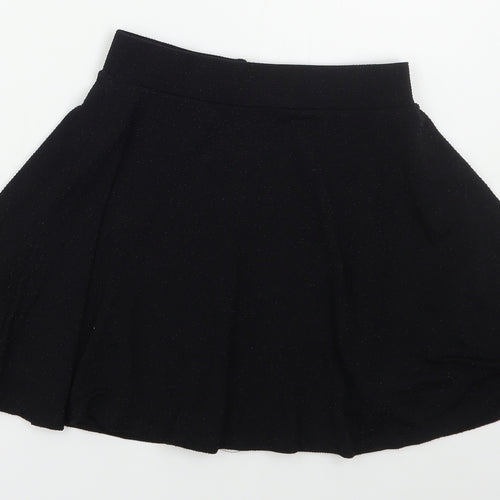 New Look Girls Black  Nylon Skater Skirt Size 10-11 Years  Regular