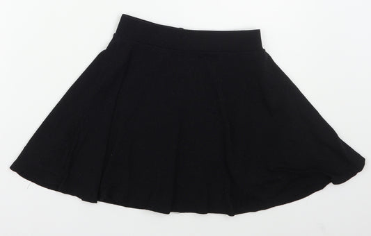 New Look Girls Black  Nylon Skater Skirt Size 10-11 Years  Regular