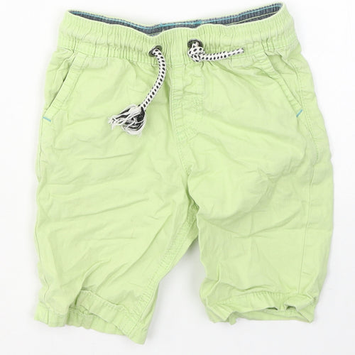 Blue Zoo Boys Green  Cotton Bermuda Shorts Size 2-3 Years  Regular Tie