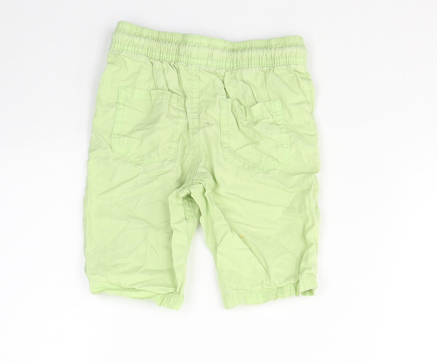 Blue Zoo Boys Green  Cotton Bermuda Shorts Size 2-3 Years  Regular Tie