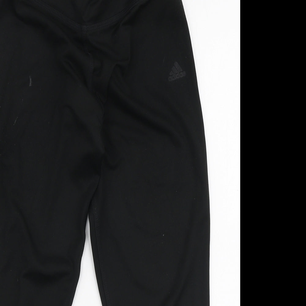 adidas Womens Black  Polyester Capri Leggings Size XS L21 in Slim Pullover