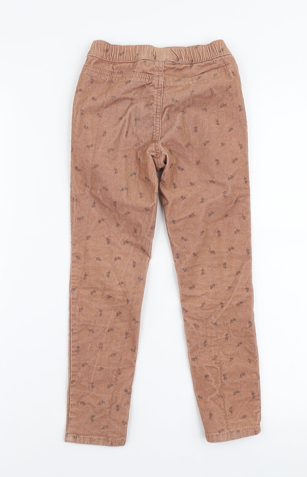 H&M Girls Beige Floral Cotton Jegging Jeans Size 5-6 Years  Slim Pullover