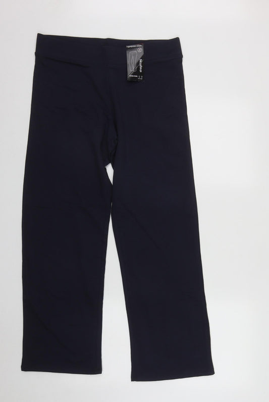 Dunnes Womens Blue  Cotton Jogger Trousers Size M L27 in Regular