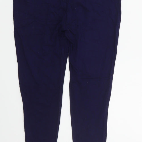 New Look Womens Blue  Viscose Carrot Leggings Size 8 L21 in   - Cropped