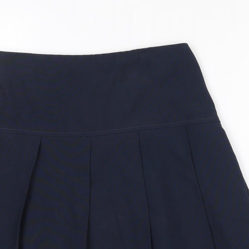 Marks and Spencer Girls Blue  Polyester Mini Skirt Size 10-11 Years  Regular  - Navy