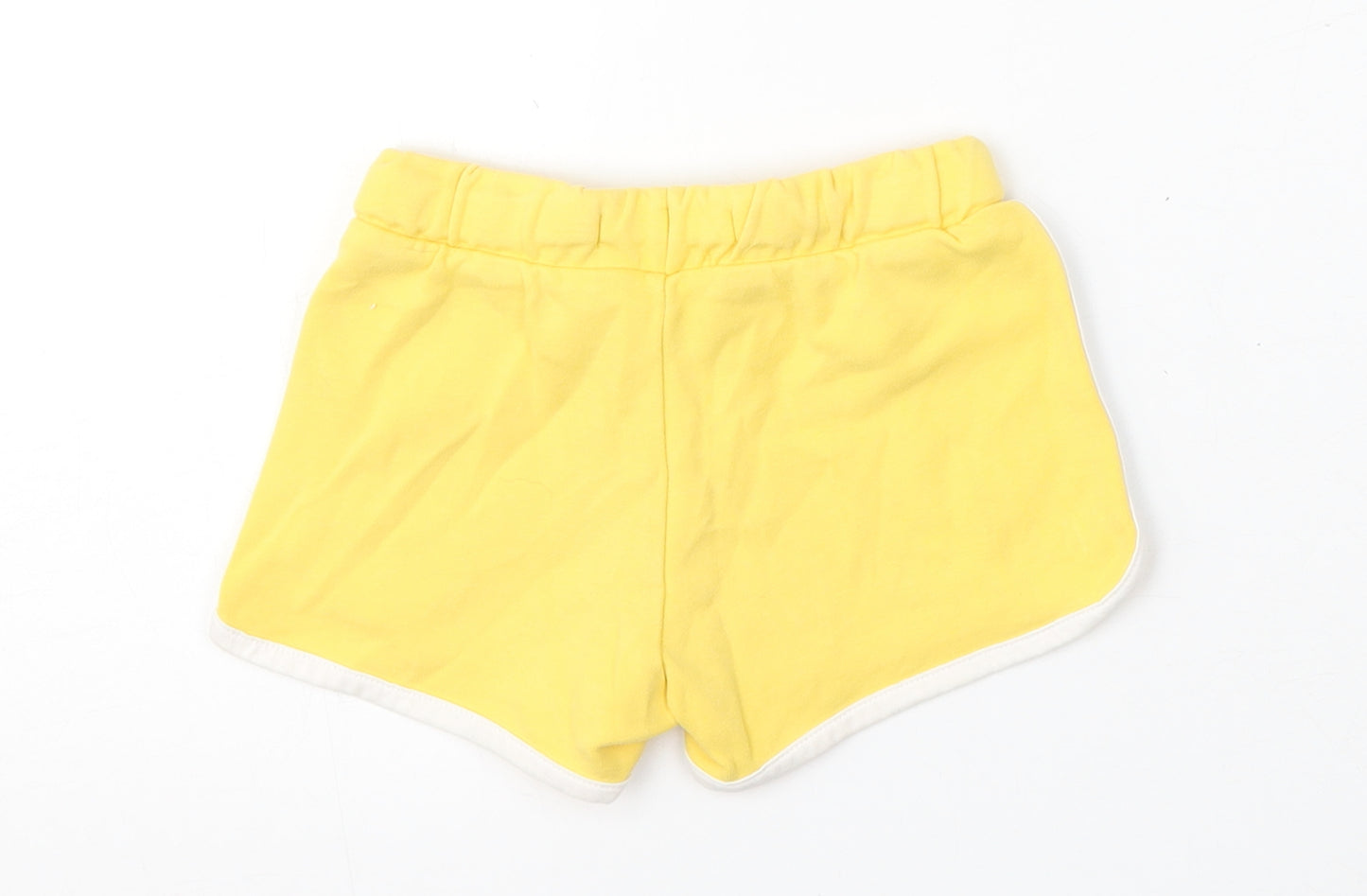Marks and Spencer Girls Yellow  Cotton Sweat Shorts Size 2-3 Years  Regular