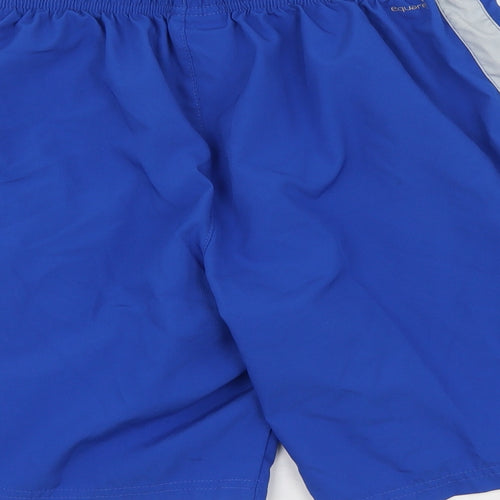 oxylane Mens Blue  Polyester Sweat Shorts Size M L9 in Regular