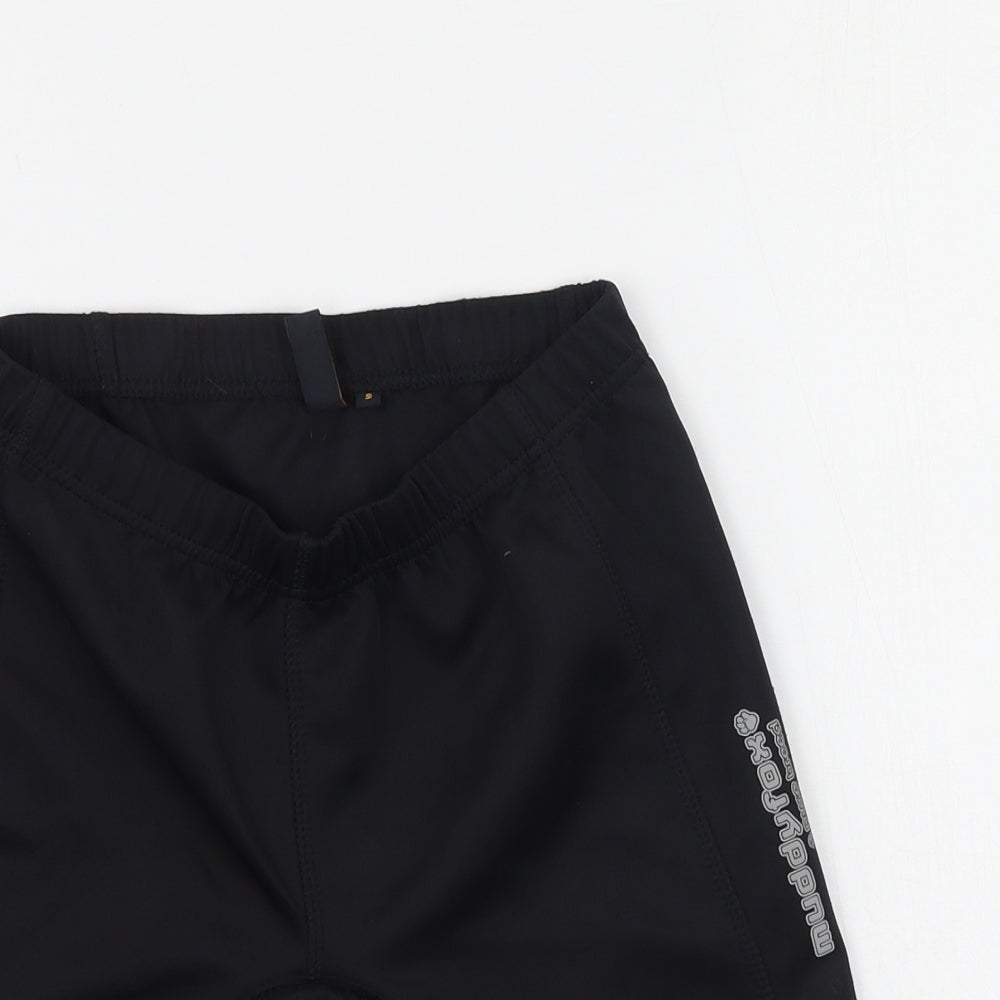 Muddy Fox Mens Black  Polyester Sweat Shorts Size S L6 in Regular