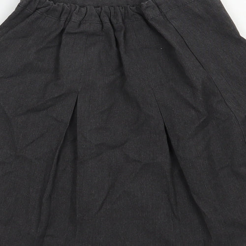 George Girls Grey  Polyester Pleated Skirt Size 8-9 Years  Regular Button - School Wear