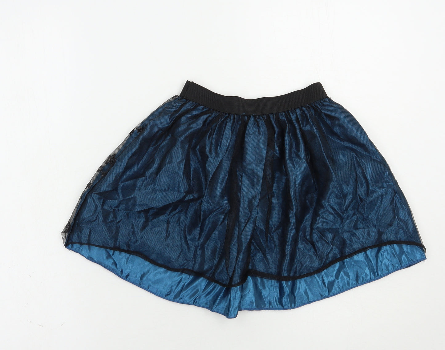 George Girls Blue  Polyester Skater Skirt Size 7-8 Years  Regular