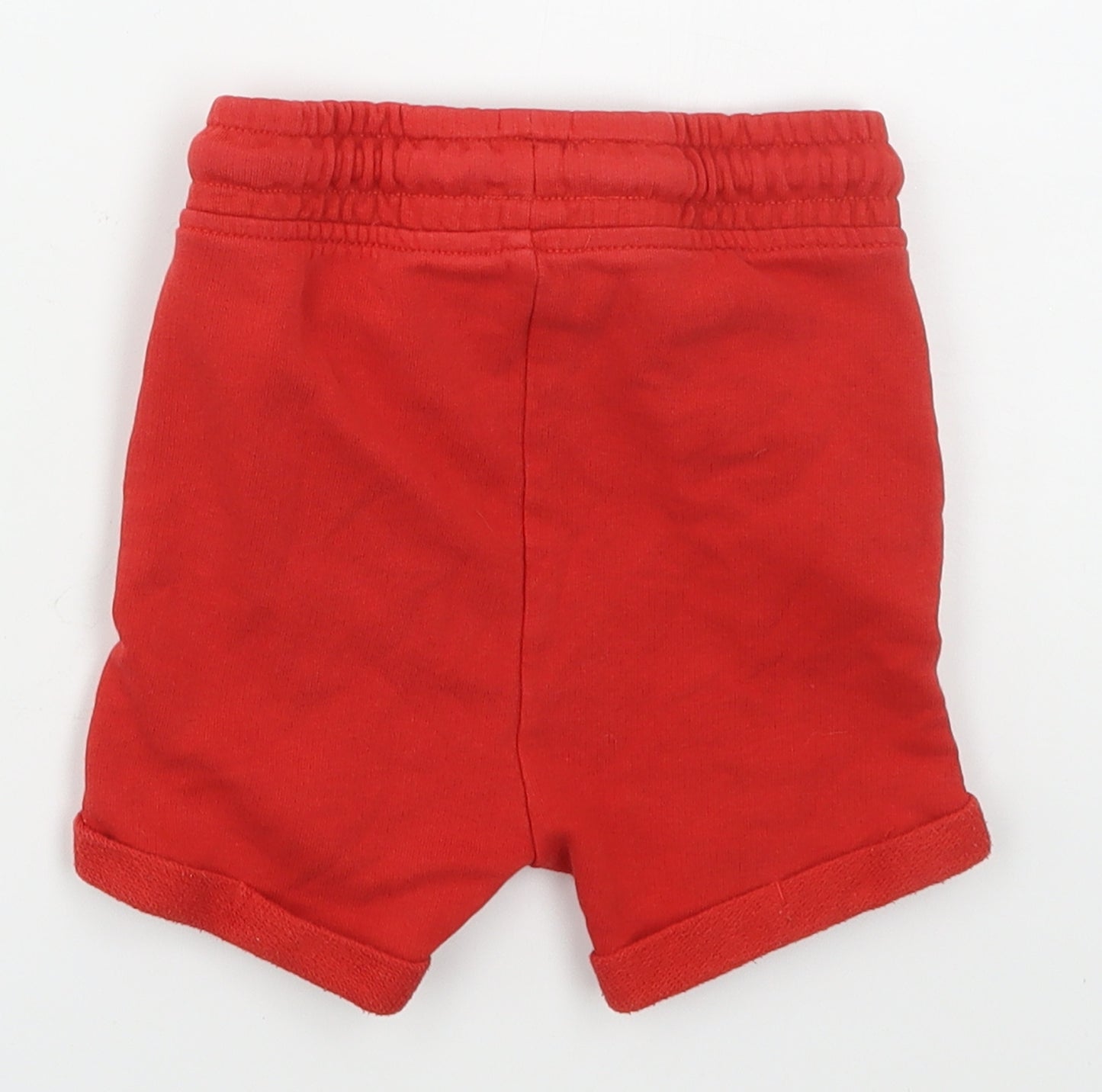 George Boys Red  Cotton Sweat Shorts Size 2-3 Years  Regular Drawstring