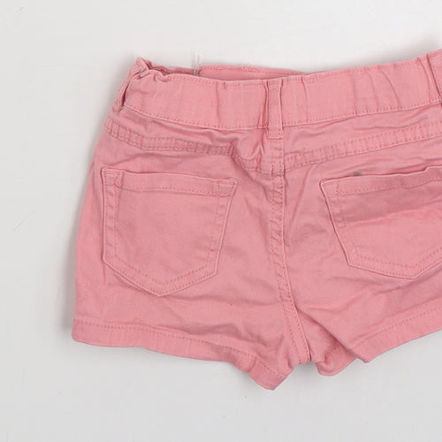 356 Denim Girls Pink  Cotton Hot Pants Shorts Size 5-6 Years  Slim