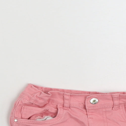 356 Denim Girls Pink  Cotton Hot Pants Shorts Size 5-6 Years  Slim